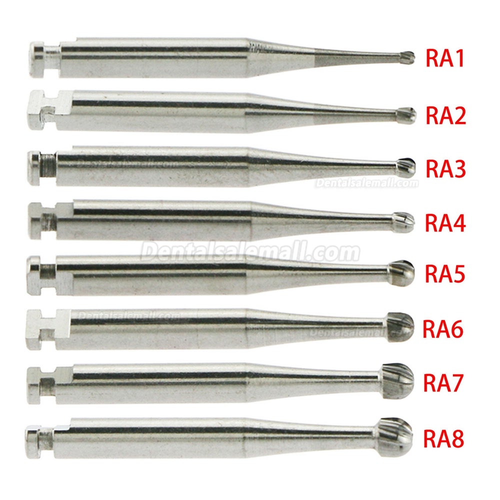 10 Packs WAVE Dental Tungsten Carbide Latch Bur Round Drill Low Speed RA 1 2 3 4 5 6 7 8